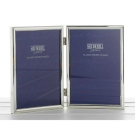 Joe Davis Silver Double Portrait Photo Picture Frame. Ideal for Birthdays, Christmas, Anniversary and Mothers Day Picture Gift