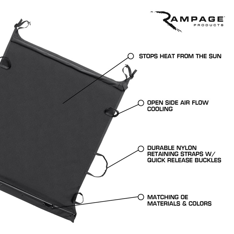 RAMPAGE PRODUCTS Rampage California Brief Soft Top | Vinyl, Black