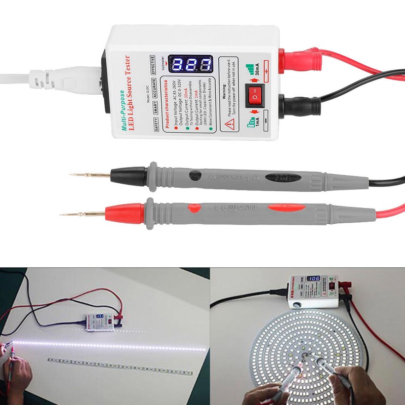 Precise Values LED Light Tester Dual Insulation Design High Brightness