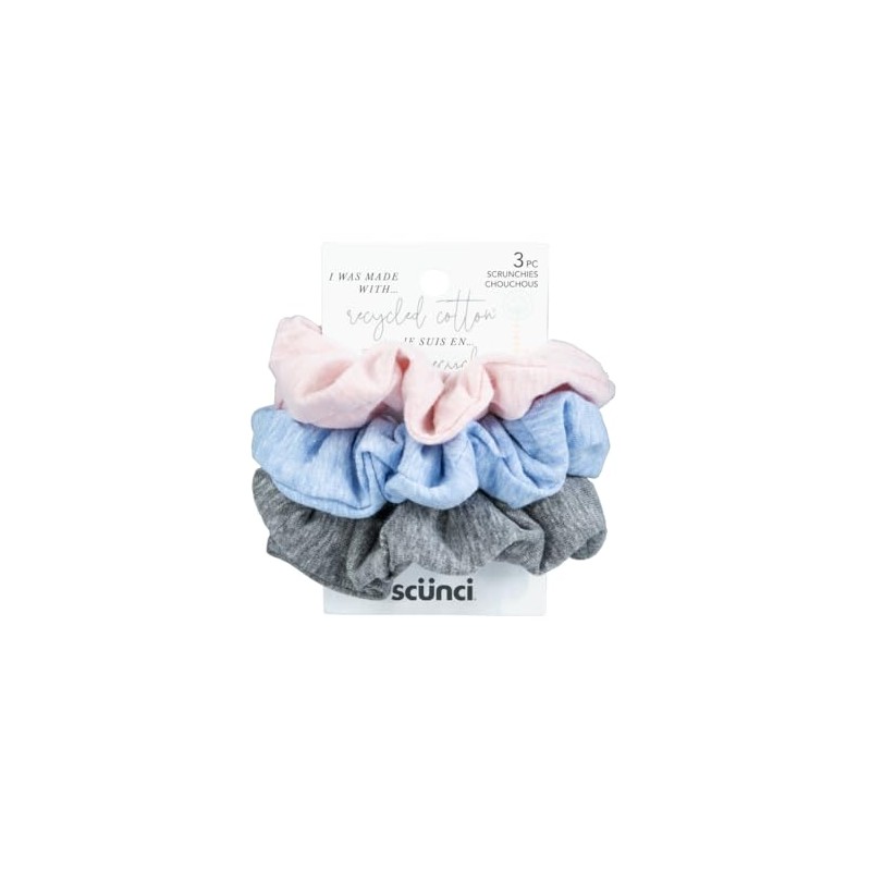 CONSCIOUSLY MINDED 3 PK LARGE SCRUNCHIES