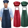 CHENGU 6 Pieces Chef Apron Set Kitchen Apron and Chef