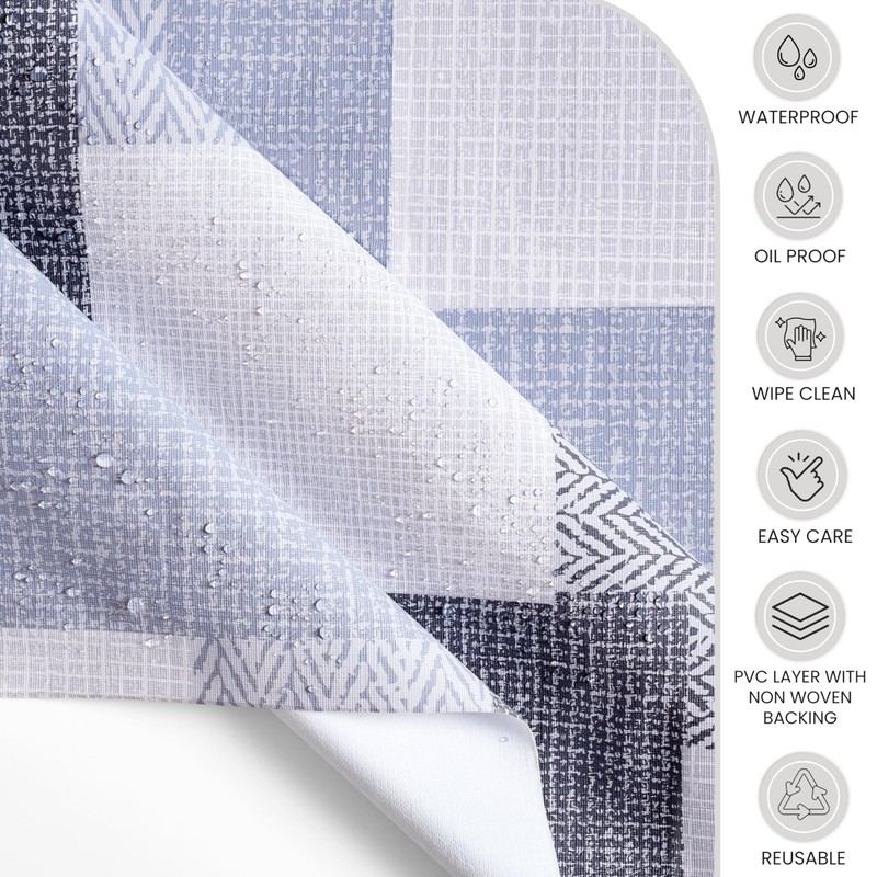 KP HOME Wipe Clean Tablecloth Rectangular 78.7"x 55.1" (200x140cm) -