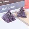 rockcloud Praying Angel Orgone Pyramid with Amethyst Crystal Stones Orgonite
