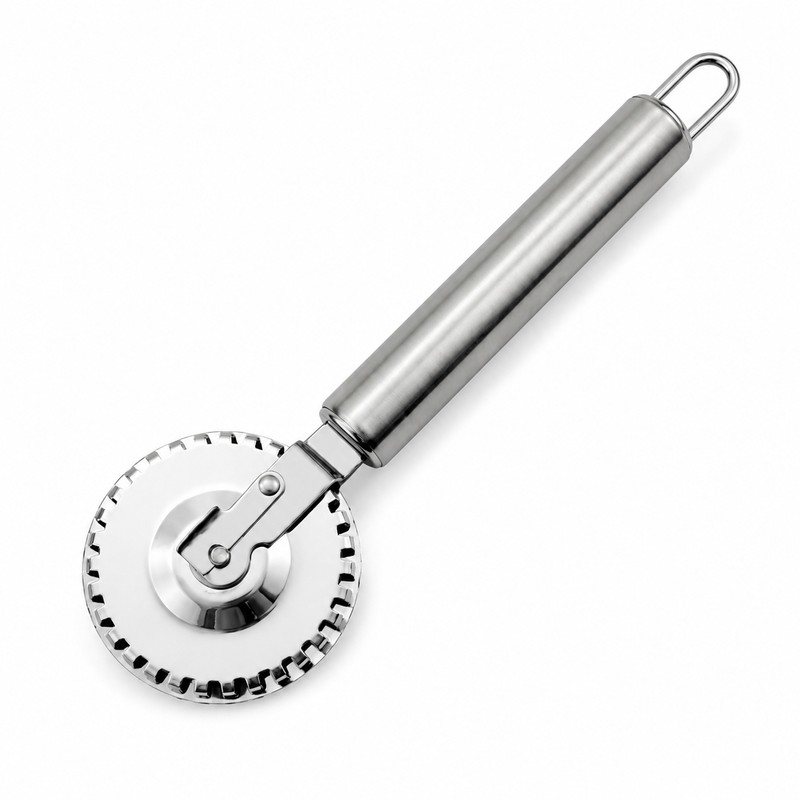 Double-Sided Stainless Steel Pastry Wheel – Rolling Dough Cutter &