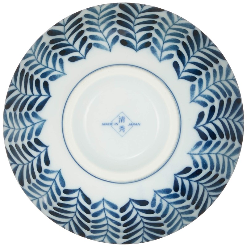 Hasamiyaki 88657 Counter-shaped Small Bowl, Inner and Outer Fern Pattern