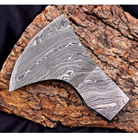M DAMASCUS CUSTOM MADE HAND FORGED DAMASCUS STEEL HATCHET AXE HEAD TOMAHAWK 932