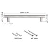 sourcing map T Bar Pull Handle, 8.7"(220mm) Length 12mm Dia