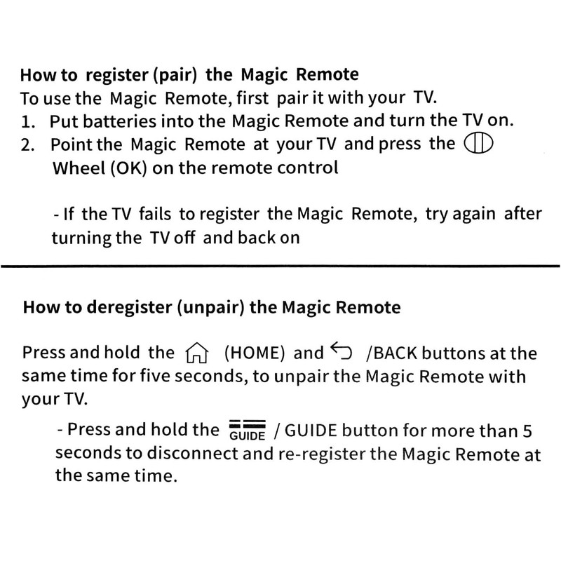 (Pack of 2) Voice Magic Remote Control for LG Remote