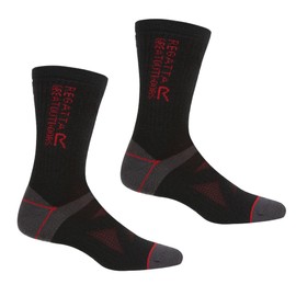 Regatta Unisex Socks, Black/dark red
