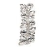 4Pcs Crystal Shoe Buckle 4.3in Long 1.3in Wide Sparkling Easy