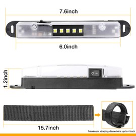 DJI 4X4 Universal Roll Bar Mount for LED Light Utility Interior Courtesy Work Light Ultra Slim Wraparound Roll Bar Light for Jeeps, Truck, ATV, UTV, Off road, Pickup