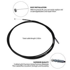 Zafina-UP Trunk Lock Latch Release Cable 6460712870, 64607-12870 Fit for 2014 Toyota Corolla XLE Sedan 4-Door 1.8L 1798CC 110Cu. In. l4 GAS DOHC Naturally Aspirated