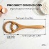 Higijapuf 2 Pack Danish Dough Whisk, Wooden Sourdough Stirrer 12.6