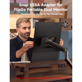 JSAUX Snap VESA Adapter FlipGo 16" & 15.6" Lite Portable Monitor Dual Screen