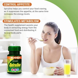 Generic Generic Viva Organic Spirulina Capsules C Nature's Own Superfood and Nutritional Supplement,Spirulina for Full Body Support C 60 Capsules