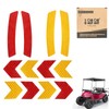 10L0L Golf Cart Front Rear Side Reflex Reflector Strips, Stick-On