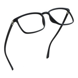 LifeArt Blue Light Blocking Glasses, Anti Eyestrain, Computer Reading Glasses, Gaming Glasses, TV Glasses for Women Men, Anti Glare (Black, +1.75 Magnification)