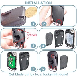 XUKEY Auto Schlüssel Gehäuse für VW UP Caddy T5 Polo Fernbedienung 3 Tasten Schlüsselgehäuse Schlüsselhülle Klappschlüssel Cover Reparatur Ersatzschlüssel für VW Golf UP Polo T5 Caddy Tiguan