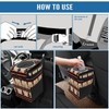 longlugoo Car Trash Can with Lid Western Cowhide Aztec Collapsible