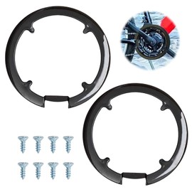 YBFBSJK 2 Pieces Bicycle Chain Guard Bicycle Chains Wheel Cover Plastic Chain Guard Ring Mountain Bike Sprocket Cover Chainring Protector for 42 Teeth and 44 Teeth, 4 Holes