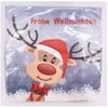 Powershop11 Pack of 80 Christmas Napkins - Reindeer Colourful Printed