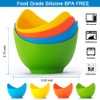 YomiFamily 4 Pack Silicone Egg Poacher Cups with Ring Standers,