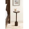 Kate and Laurel Nisha Modern Mango Wood Round Drink Table,