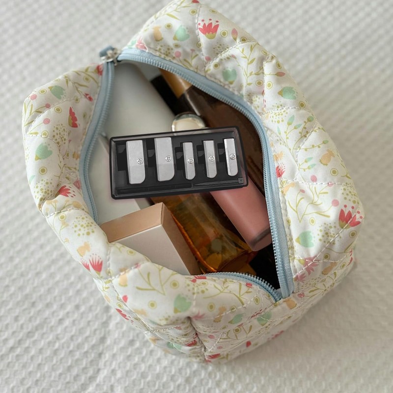 2 Pack 5 Hole Makeup Pencil Sharpener Set,Eyebrow and Lip