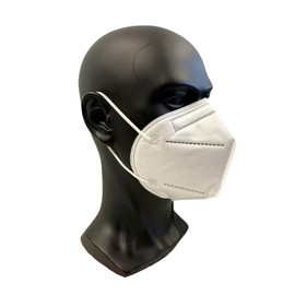 TubeRoo FFP2 Mask, White, Pack of 5 Masks from Germany, Made in Germany, Soft Round Ear Loop Bands, Respirator Mask, Mouth Guard