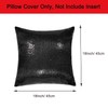Xpanal Home Decorative Solid Glitter Sequins Square Throw Pillow Covers