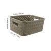 Operitacx 3pcs Dark Woven Storage Basket with Handle Decorative Desktop