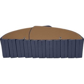 BlackButterfly Wide Elastic Stretch Retro Metal Interlock Buckle Belt (Midnight Blue, M)