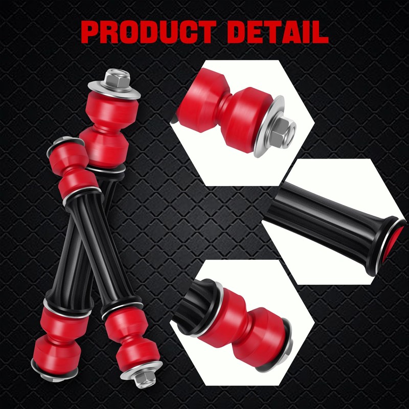 YDYKPOWER Front Sway Bar End Stabilizer Links with Bushings Compatible