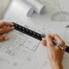 Prasacco 2 Pcs 6 Inch Architectural Scale Ruler, Small Engineer