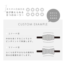 MIVIOS Stick Roller, Custom Replaceable Acupressure Point Myofascial Roller, Myofascial Release, Massage, Stretch, Custom Stick, Mivios, mivios, AMV102LG Light Gray