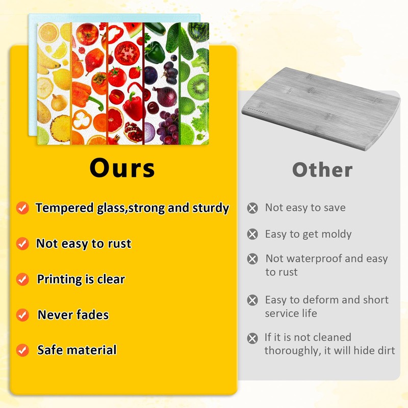 Beclumas 10 Pack Sublimation Glass Cutting Board Blanks, 11"x7.87" Heat
