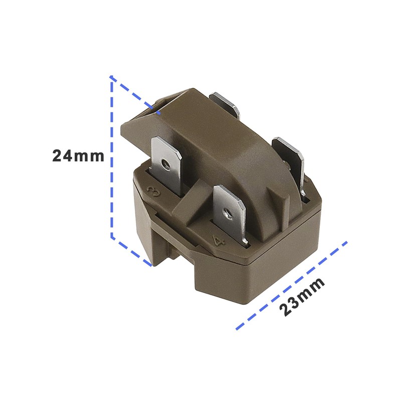 ECSiNG 2pcs IC-4 Pin Start Relay for Refrigerator Compressor WP2262185