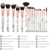 DUAIU Brochas de Maquillaje 16PCs Set de Brochas de Maquillaje