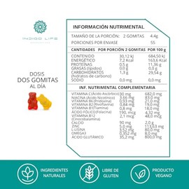 Gomitas Forti Kids Acido Glutamico, Complejo B, L-lisina, Calcio y Omega 3 242 gr