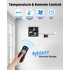 8'' Upgraded Shutter Exhaust Fan with Thermostat & Remote, 760CFM