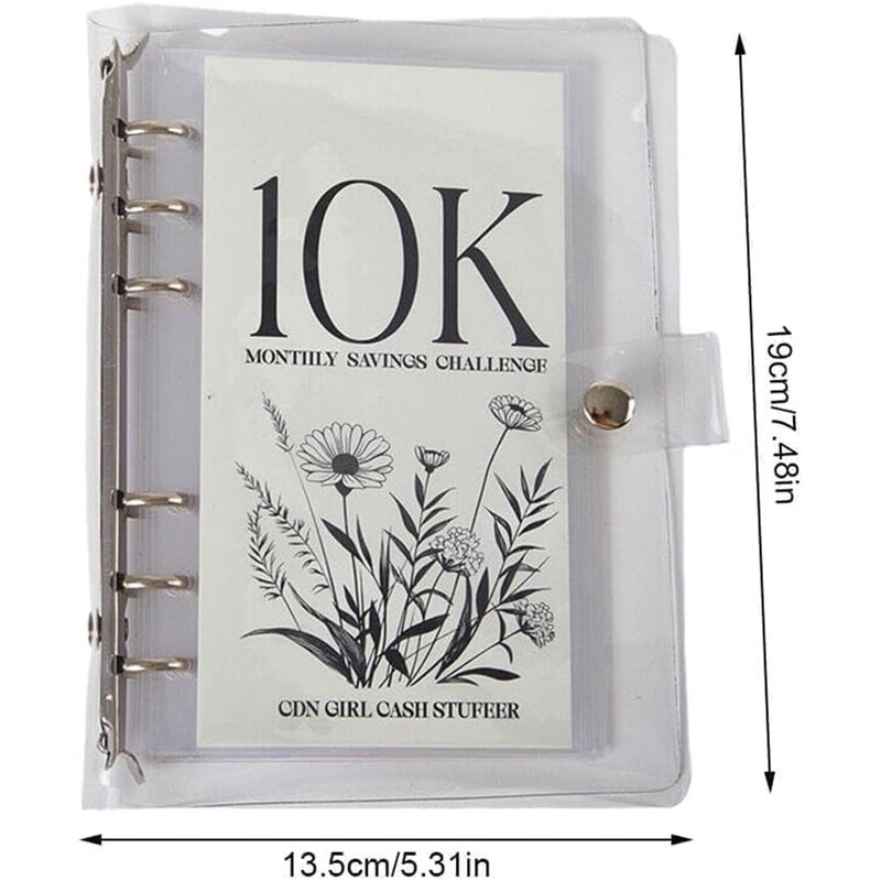 12-Month Envelopes Money Saving Challenge Binder,Budget Binder With Cash Envelopes,12