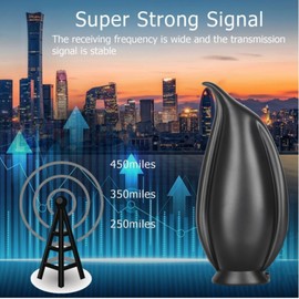 AUTERCO Digital Amplified TV Antenna, 2024 Newest HD Digital TV Antenna Long 460+ Miles Range Reception with Signal Booster, Support 4K 1080P Local Channels and All Old TVs - 16.4FT Coaxial Cable