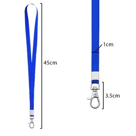 XHNFCU Pack of 20 Colourful Lanyards with Rotating Metal Clip Lanyard for Neck, Office Lanyard for ID Card, Keys, Whistles, ID Card Holder (10 Colours)