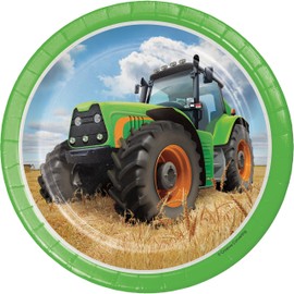 Tractor Time Dessert Plates, 24 ct