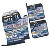 Socira to My Wife Oven Mitts and Pot Holder Sets,