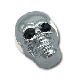 1x Skull Screw Custom with Black Eyes e.g. for Motorcycle and Car Number Plate