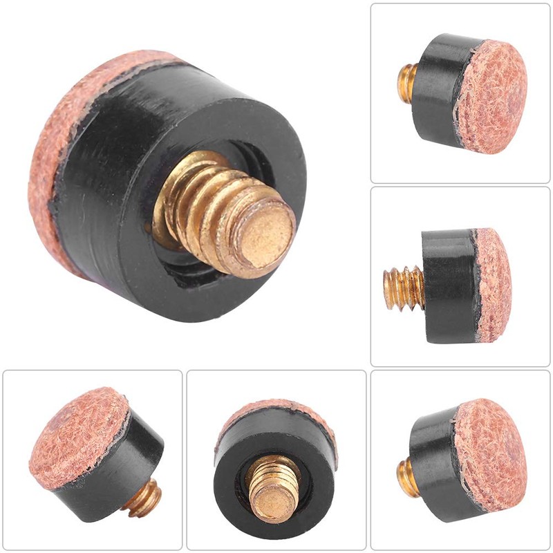10PCS Screw-on Billiard Cue Tips Billiards Rod Stick Replacement Parts