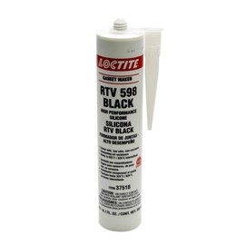 Sealant, Black RTV 598, Silicone, 300 ml Cartridge, Each