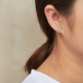 Philip Jones Light Green Crystal Clip On Earrings Created with Zircondia® Crystals