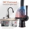 WINKEAR Brass Kitchen Faucet with Pull Down Sprayer, 3 Sprayer